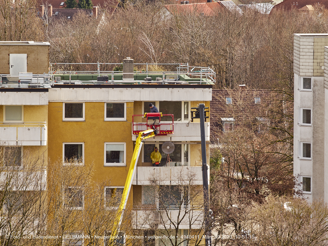 09.03.2023 - Fassadensanierung und Balkonentfernung am Karl-Marx-Ring 57c